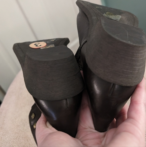 Lucky Brand brown ankle cowboy boots Womens 6 NWOT - Picture 8 of 11